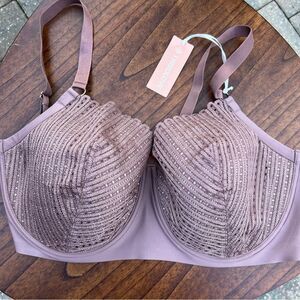 ThirdLove Mauve Eyelet Lace Balconette Bra NWT 46B